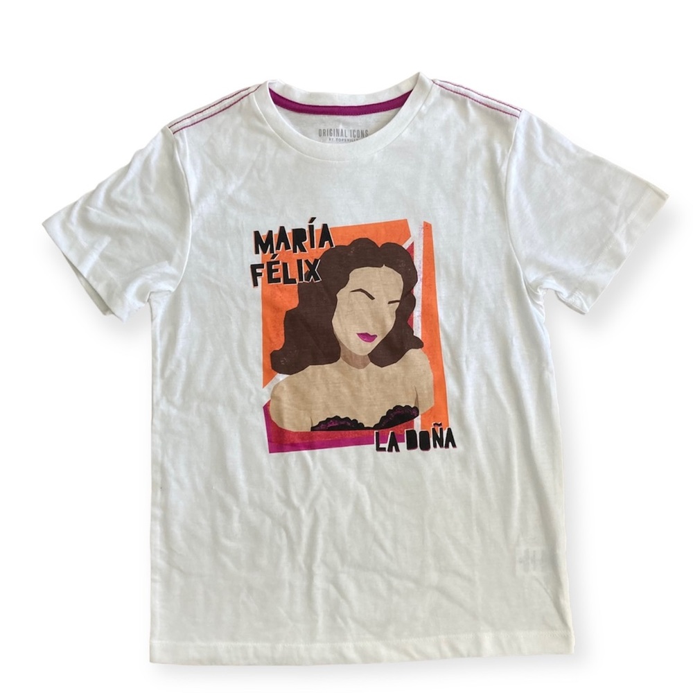 Maria Felix La Dona Graphic Screen T-Shirt Child Large 10/12 NWT